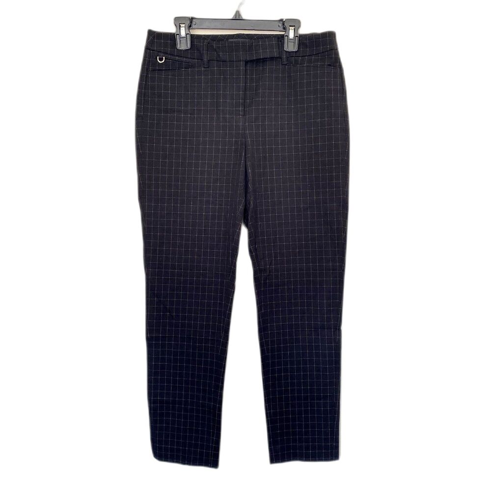 White‎ House Black Market The Slim Ankle Trouser Pants Windowpane Plaid Size 2